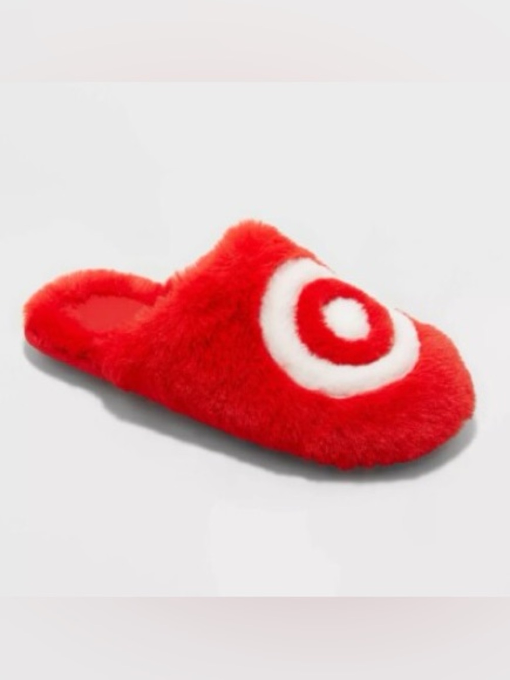 NWT Wondershop Bullseye Red Scuff Slippers  women’s size Small 5/6